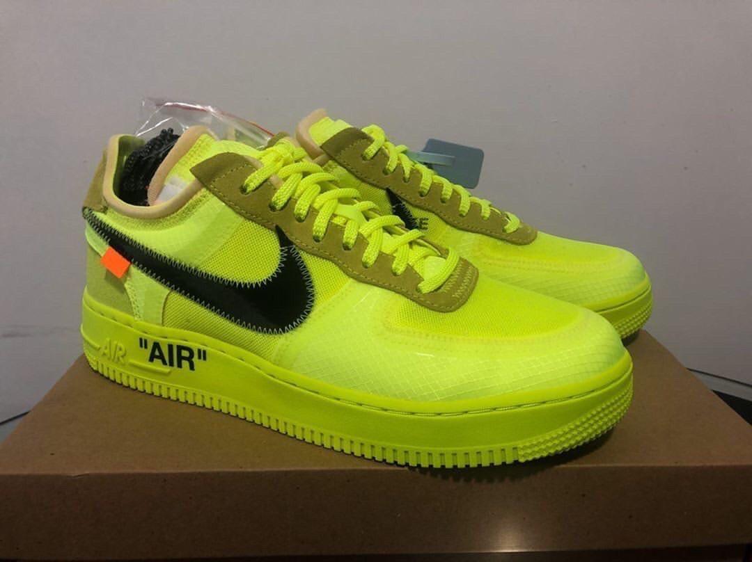 Nike x OffWhite Air Force 1 Volt, Men's Fashion, Footwear, Sneakers on  Carousell