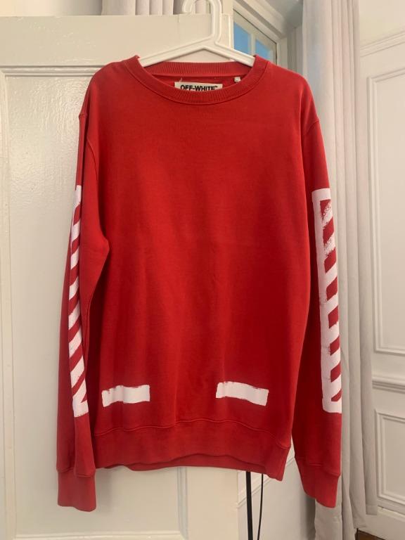 Red off shop white sweater