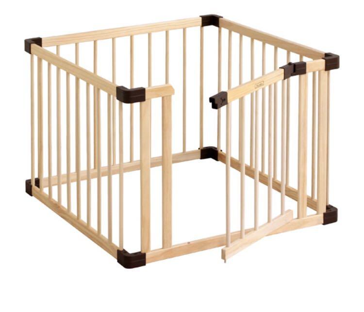 small wooden playpen