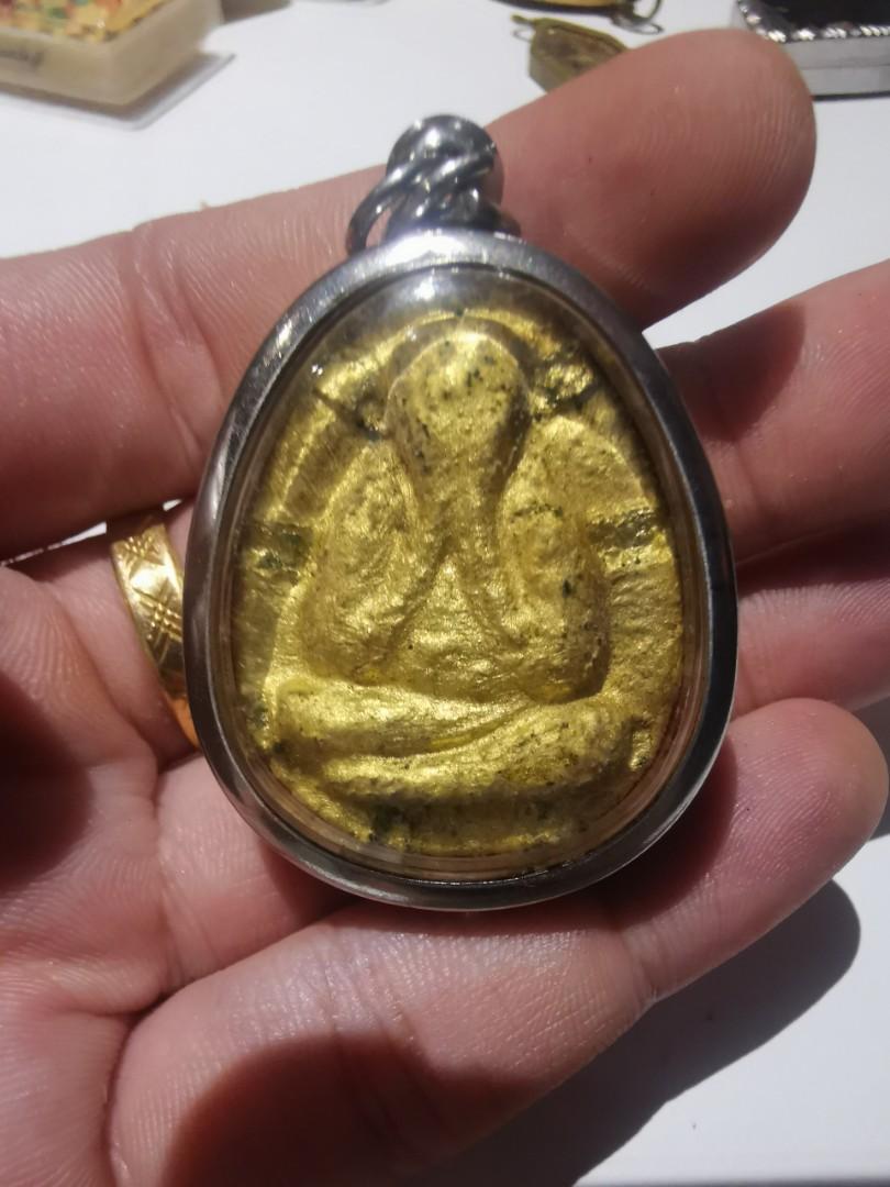 Phra Pidta Million Money LP Toh Talisman Pendentif micron d'or Amulette de Bouddha thaïlandaise - France