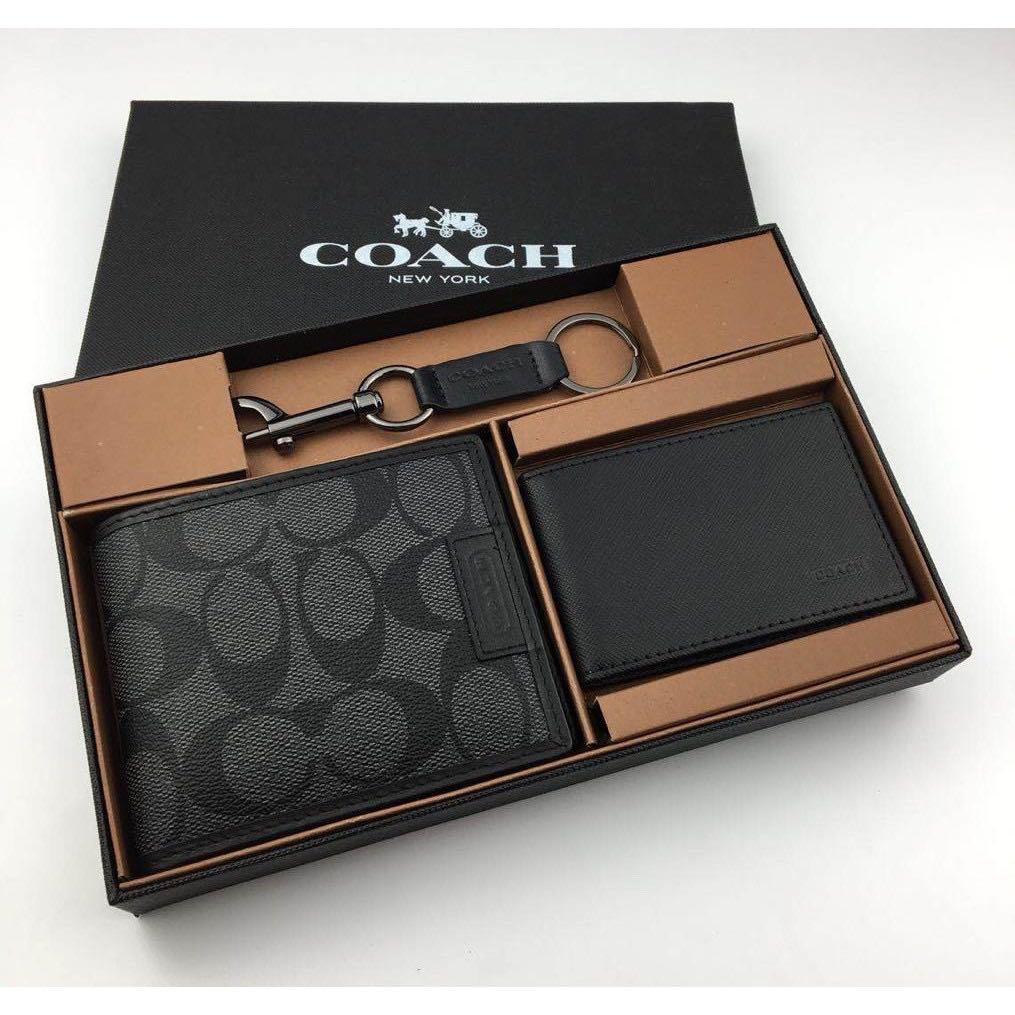 men's coach wallet card holder