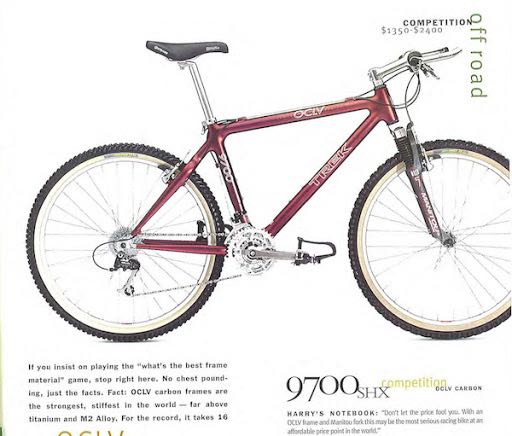 Retro TREK 9700 OCLV Sports Equipment Bicycles Parts Bicycles
