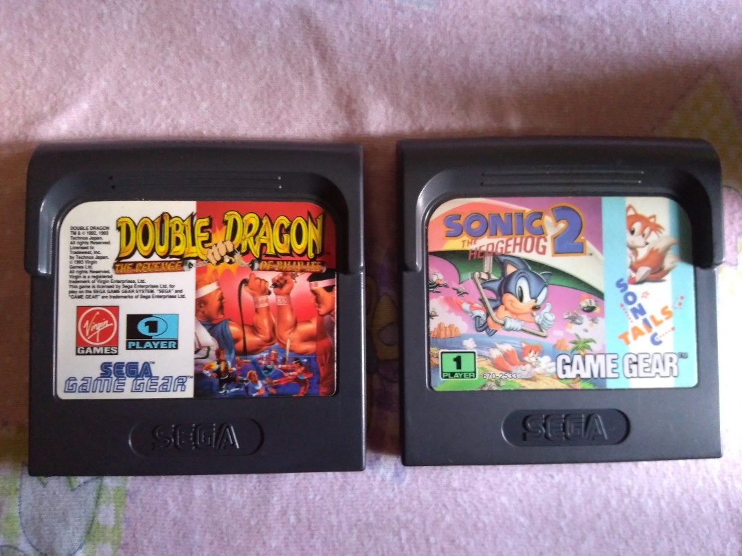 sega game gear cartridge, double dragon, sonic, Video Gaming, Video Game Consoles, Others on