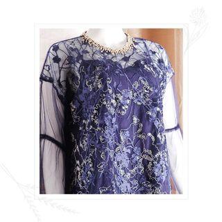 SEWA : KINA Primrose Navy Dress
