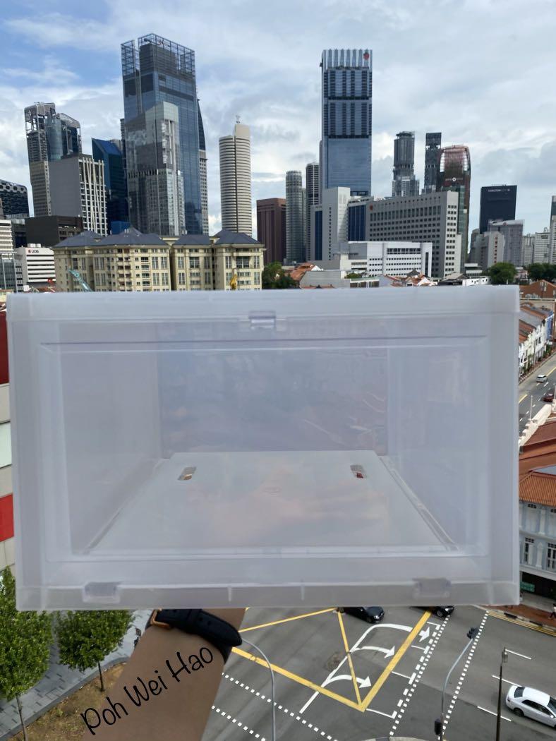 Stackable Shoebox (Category: Sneakers) located in Singapore. Submitted by tweetygotbigbird (Listing ID 1015900231, Image 5). Description: BNIB! I accidentally bought too many! Only left with 32 transparent! Price is negotiable! Free delivery! Need them gone ASAP 1 for $13.50 10 or more $13 each 20 or more $12 each 30 or more $11.50 each Tags: transparent shoebox, Hypebeast .