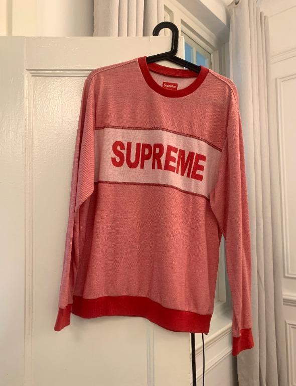 Supreme tonal stripe logo crewneck outlet