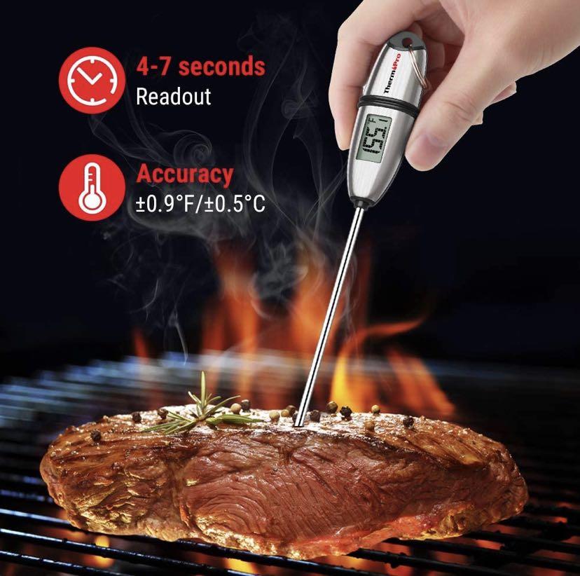  DOQAUS Digital Meat Thermometer, Instant Read Food Thermometer  for Cooking, Kitchen Probe with Backlit & Reversible Display, Cooking  Temperature Turkey Grill BBQ Candy: Home & Kitchen