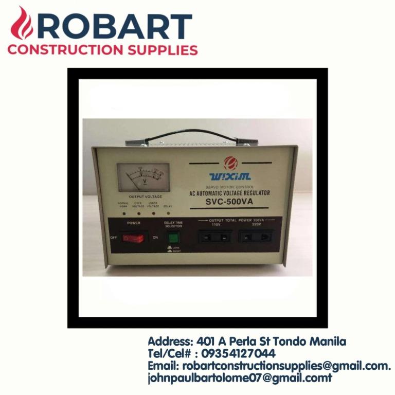 beast Inlay Serious Wixim Automatic Voltage Regulator Single Phase, Commercial & Industrial,  Construction Tools & Equipment on Carousell