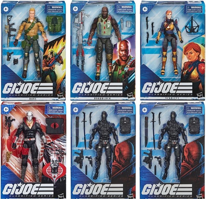 GI Joe Classified 6" Wave 1 Set Snake Eyes Destro Scarlett Duke Roadblock NEW 
