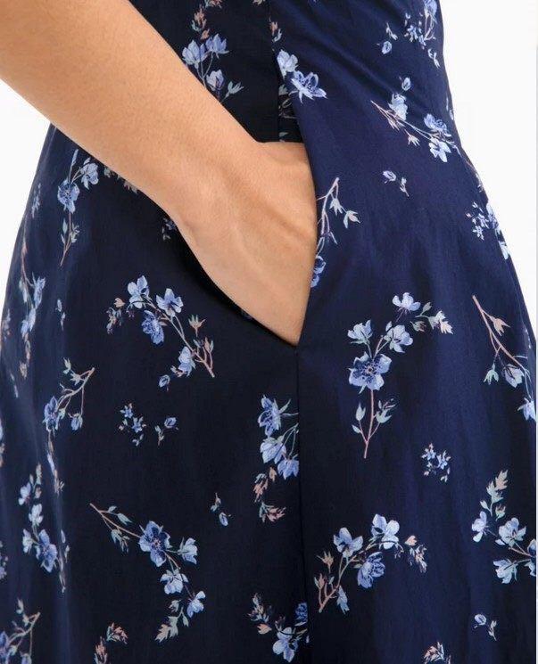 Rebecca Taylor Francine Floral Poplin Tank Dress in Snow Combo
