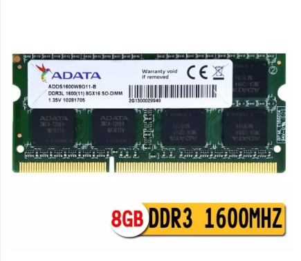 ADATA 8gb ram DDR3L 1600Mhz SODIMM Laptop Memory ADDS1600W8G11 B