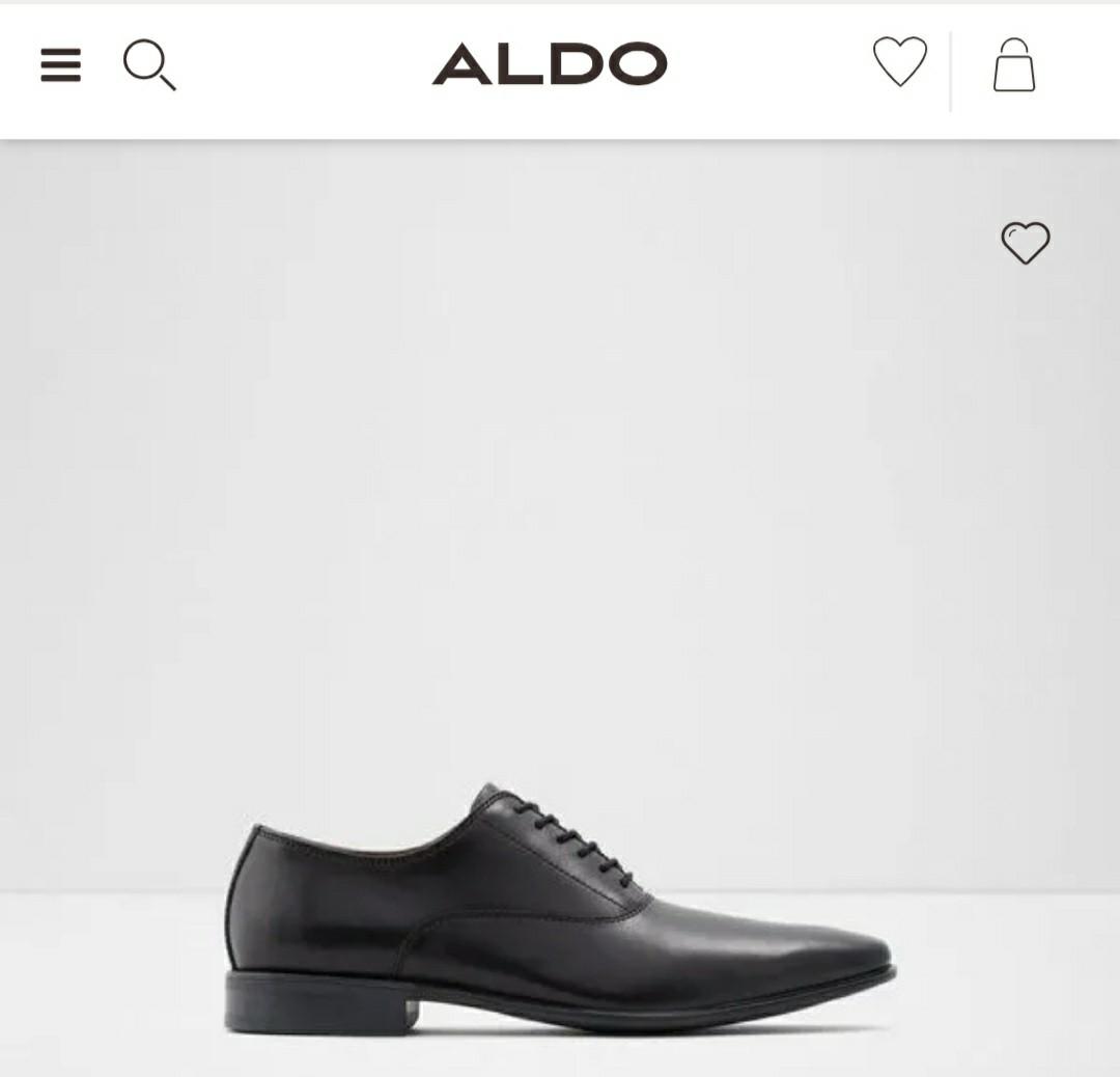 Aldo Black Leather Formal Shoes Oxford 