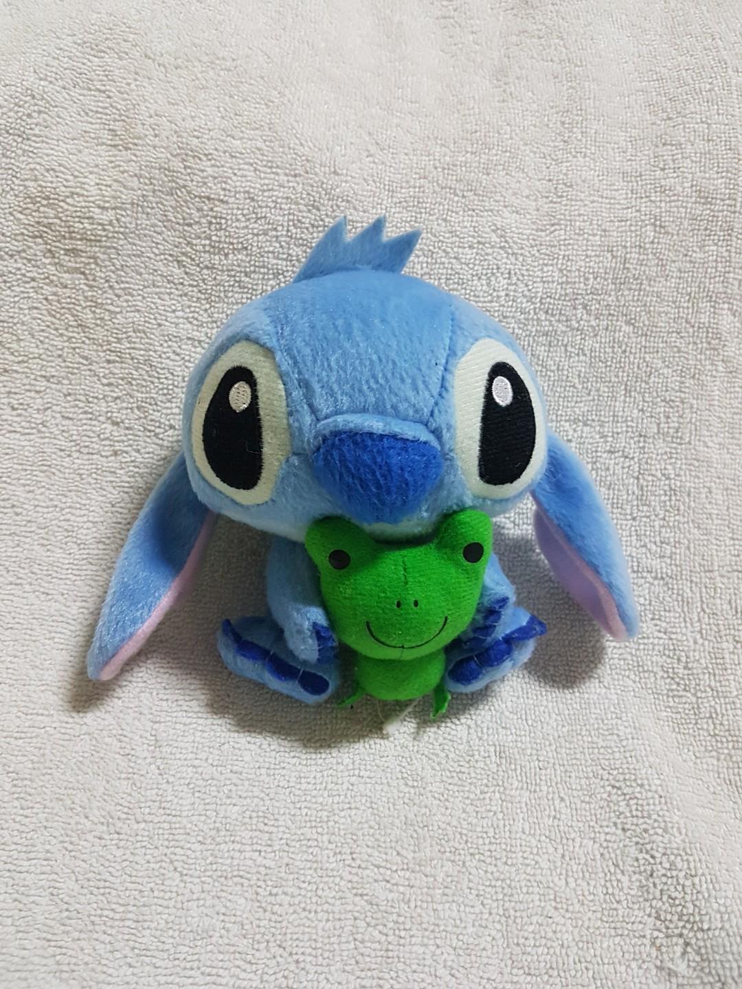 Authentic Vintage Disney Stitch Holding Frog Plush Soft Toy, Hobbies ...