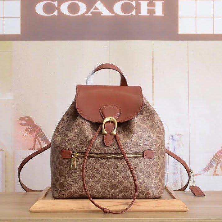 Coach evie backpack shop in signature canvas