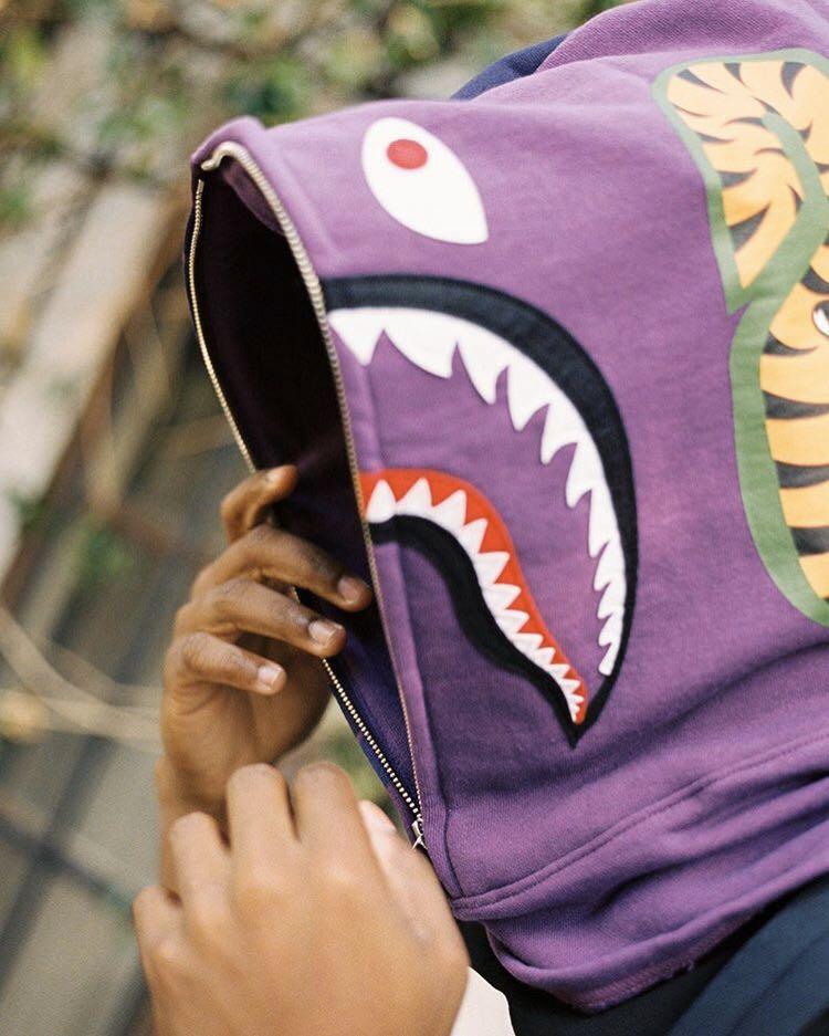 Download Bape Color Camo Shark Face Mask Men S Fashion Accessories Others On Carousell PSD Mockup Templates