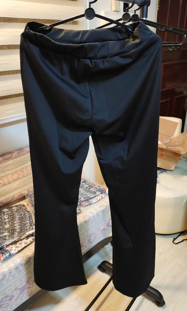 black flare bell bottom pants