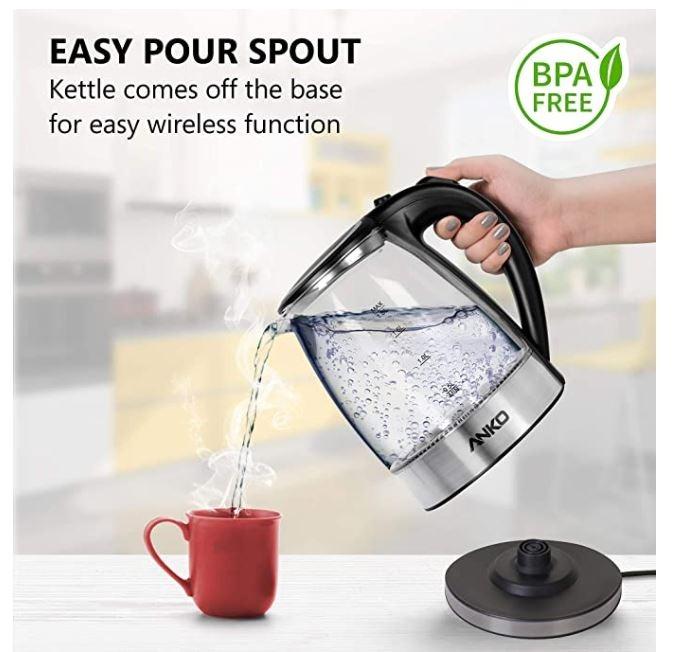 [BNIB] Anko Glass Electric Kettle 1.8L Capacity with Fast Boiling