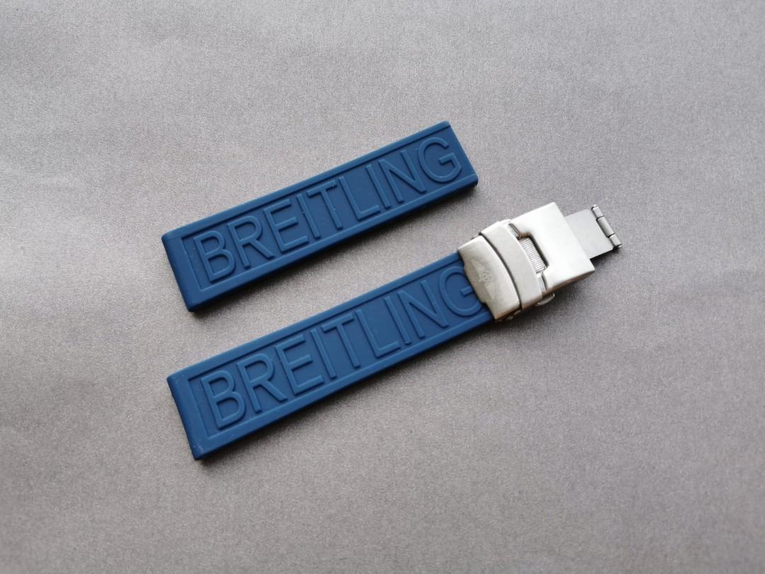 BREITLING TWIN PRO 22mm Blue Rubber watch strap