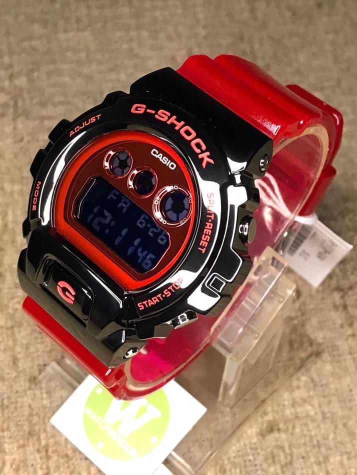 Limited Stock Casio G Shock Gm 6900b 4 25th Anniversary Model Of Dw 6900 Red Translucent Band Black Ion Plated Stainless Steel Bezel Gm 6900b 4d Gm 6900b 4dr Gm 6900 Gm6900 Men S Fashion Watches On Carousell
