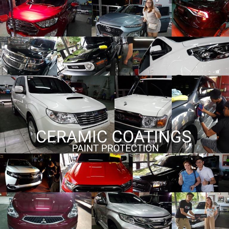 Ceramic Glass Coating - BF Paranaque (Category: Car Services) located in Paranaque City. Submitted by lowwg (Listing ID 1016083849, Image 1). Description: CERAMIC GLASS COATING | GRAPHENE | CAR PAINT PROTECTION. Service Application Service Includes: - Premium Wash - Body Clay & Decon - Magwheels & Body Iron Removal - Glass Detail/Polish - Interior Cabin Cleaning - Engine Bay Cleaning - Multi-Level Polish Nano Coating Protection - Extra High-Gloss