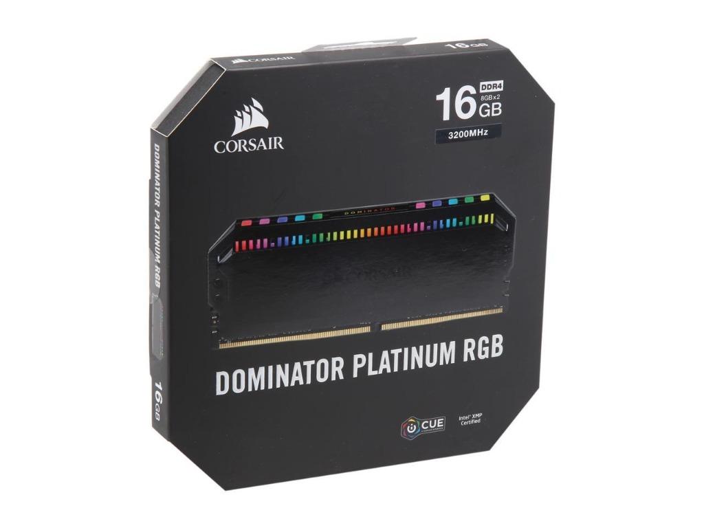 Corsair DOMINATOR PLATINUM RGB 16GB 2 x 8GB DDR4 DRAM 3200MHz