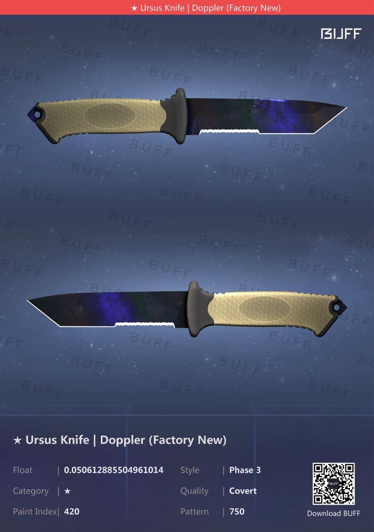Csgo Ursus Knife Doppler Fn Toys Games Video Gaming In Game Products On Carousell