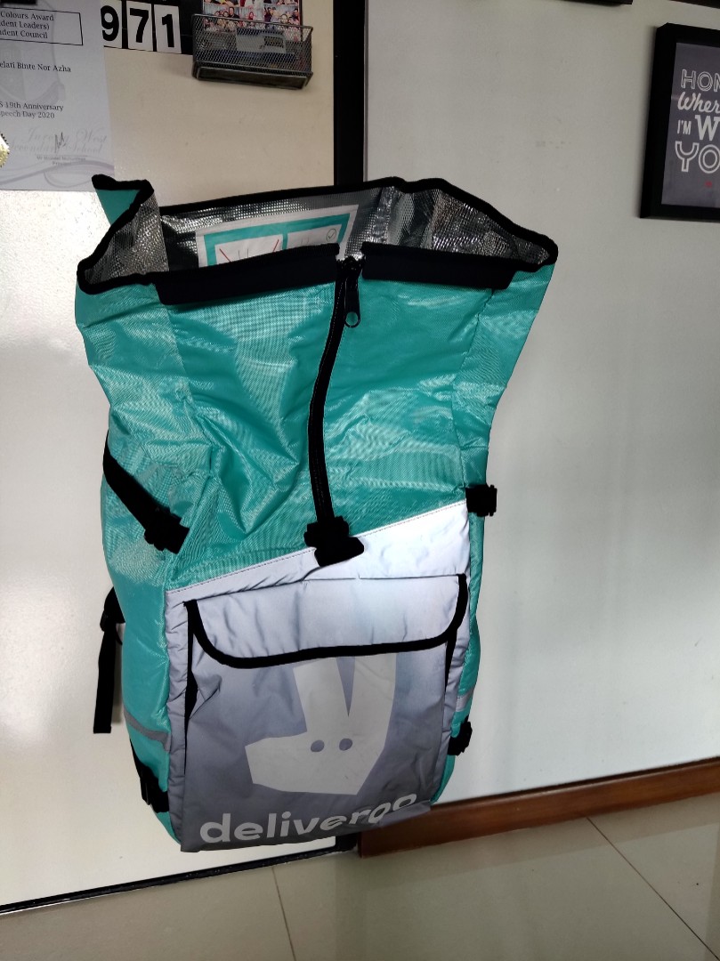 Deliveroo Backpack Roll Top Men s Fashion Bags Backpacks on Carousell