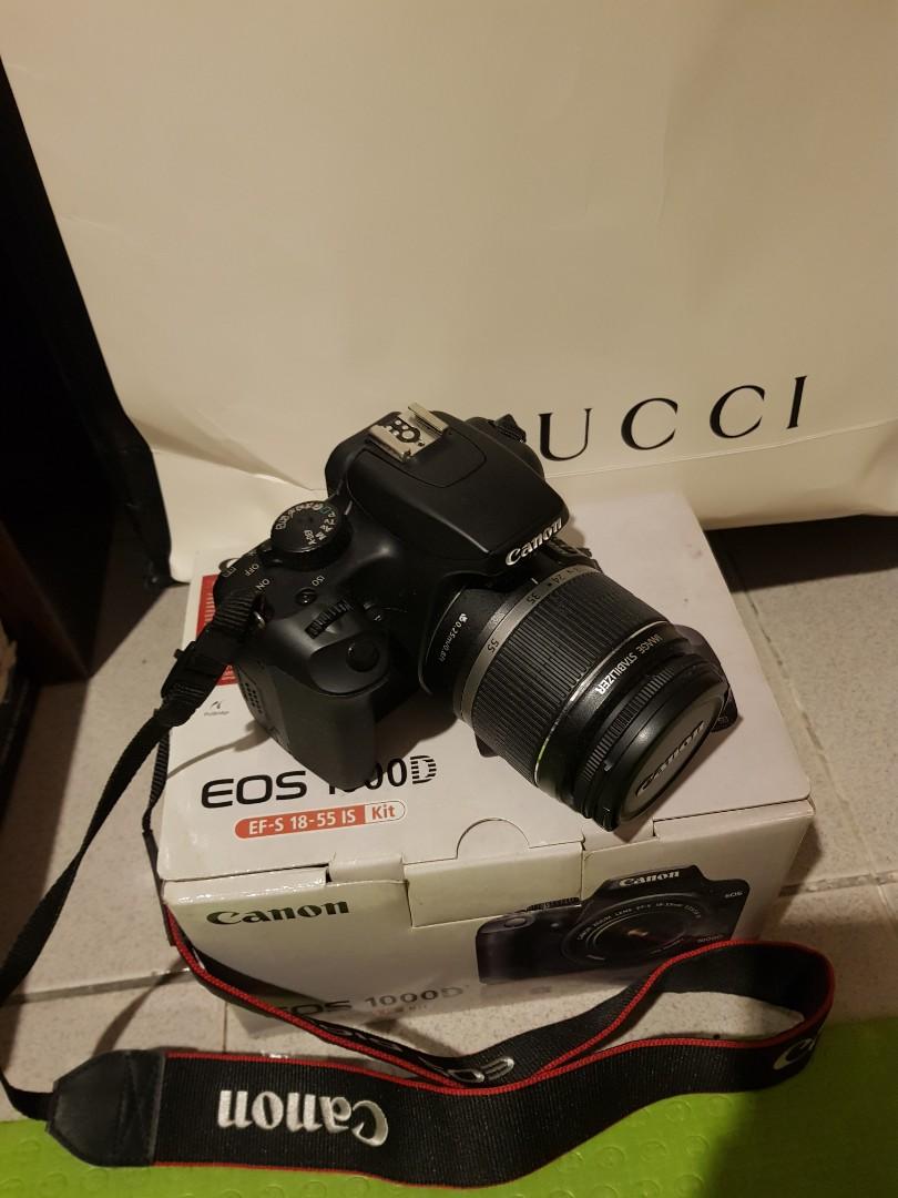 DSLR (Category: Video Cameras) located in Manila. Submitted by luiday919 (Listing ID 1016126167, Image 3). Description: Pre loved Canon eos 1000d wid box, bag,charger twice lang nagamit.