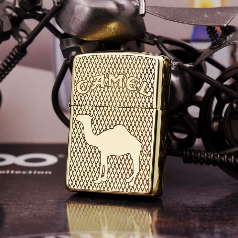 Etching Brass Armor 2 Side Camel Zippo Lighter Men S Fashion Accessories Others On Carousell