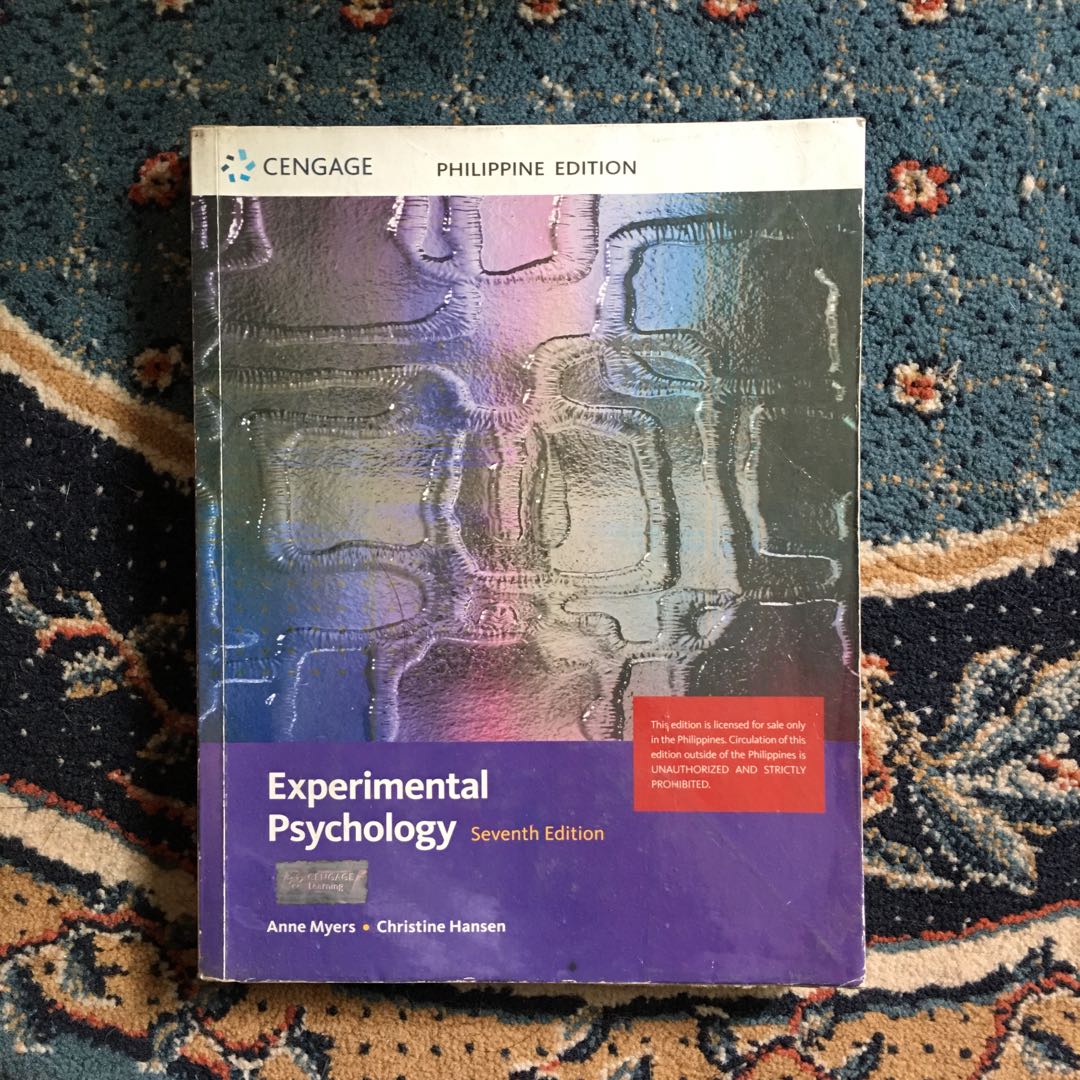 Experimental Psychology 7th Ed by Myers & Hansen, Hobbies & Toys, Books