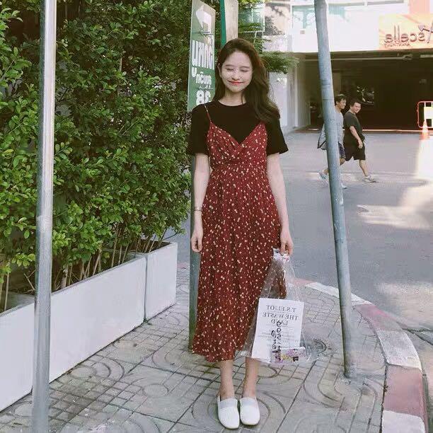 frock with inner t shirt for ladies