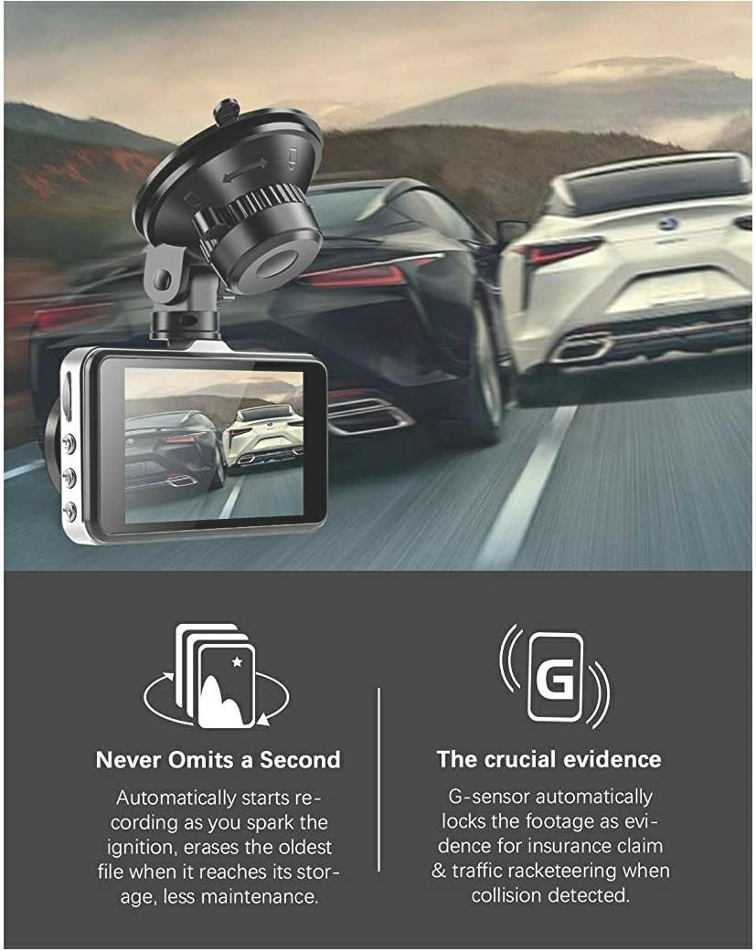 Full Hd 1080p Dual Dash Cam With 32gb Sd Card Car Accessories Accessories On Carousell