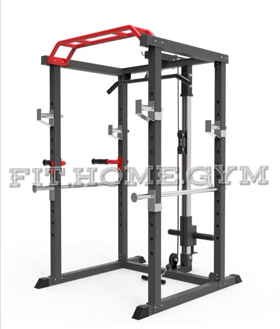 squat rack cable system