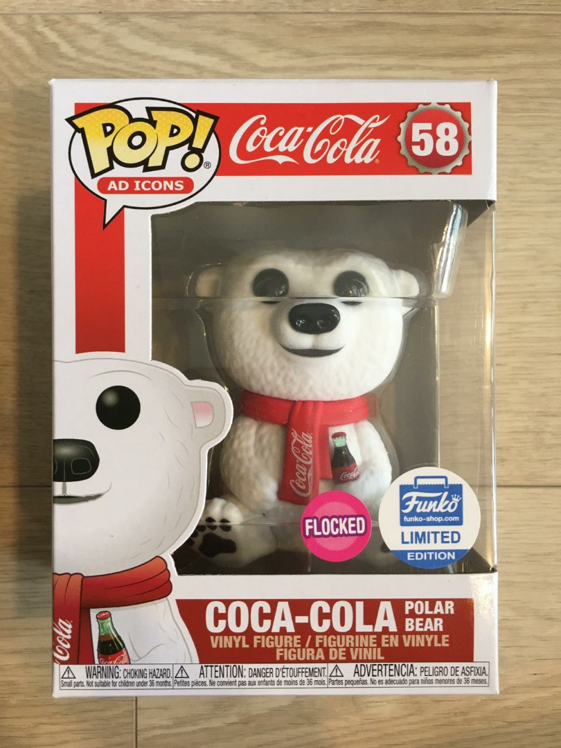 flocked coca cola bear funko pop