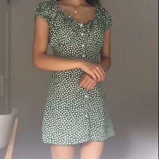 Green Floral Dress