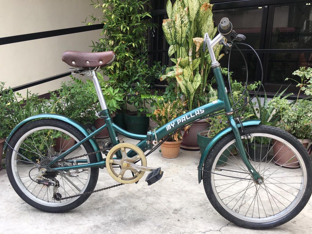 Green sales folding bike