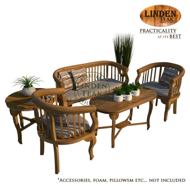 Handcrafted Solid Teak Wood Lenong Sofa Set Furniture Home Furniture Furniture Fixtures Sofas On Carousell