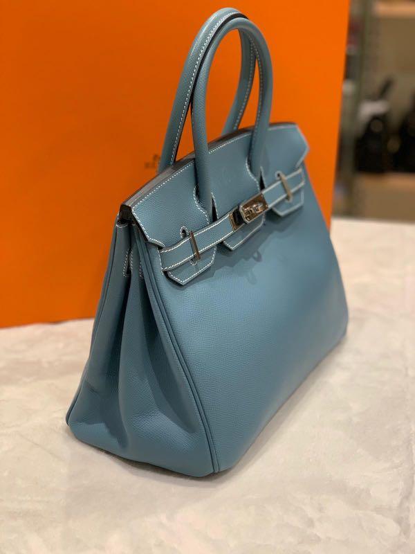 Hermes Birkin 30 Blue Paradise Epsom Palladium Hardware, Luxury on Carousell