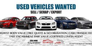 SCRAP/EXPORT/SELL YOUR USED CAR