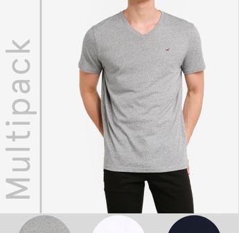 Hollister V Neck Multipack T Shirt