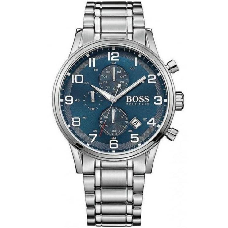 HUGO BOSS AEROLINER CHRONOGRAPH STAINLESS STEEL 46MM MEN S WATCH