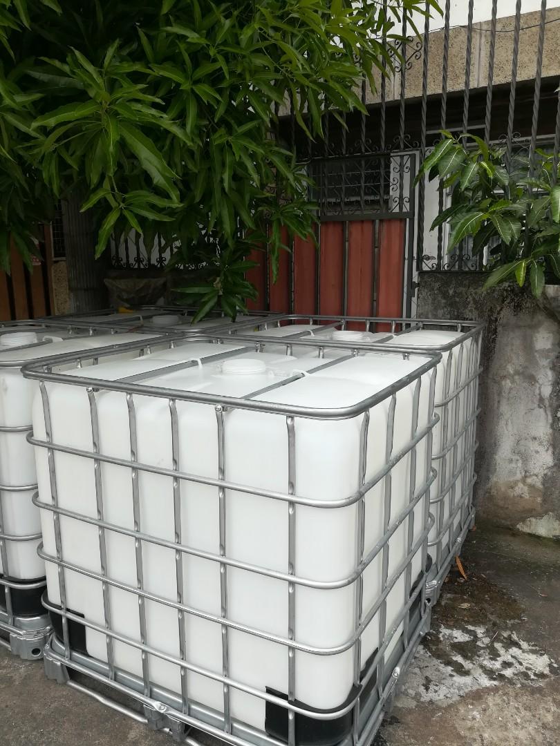 Ibc Water Tank Storage Good Use For Industrial Water Storage And Aquaponics Purposes Gardening Garden Tools Supplies On Carousell