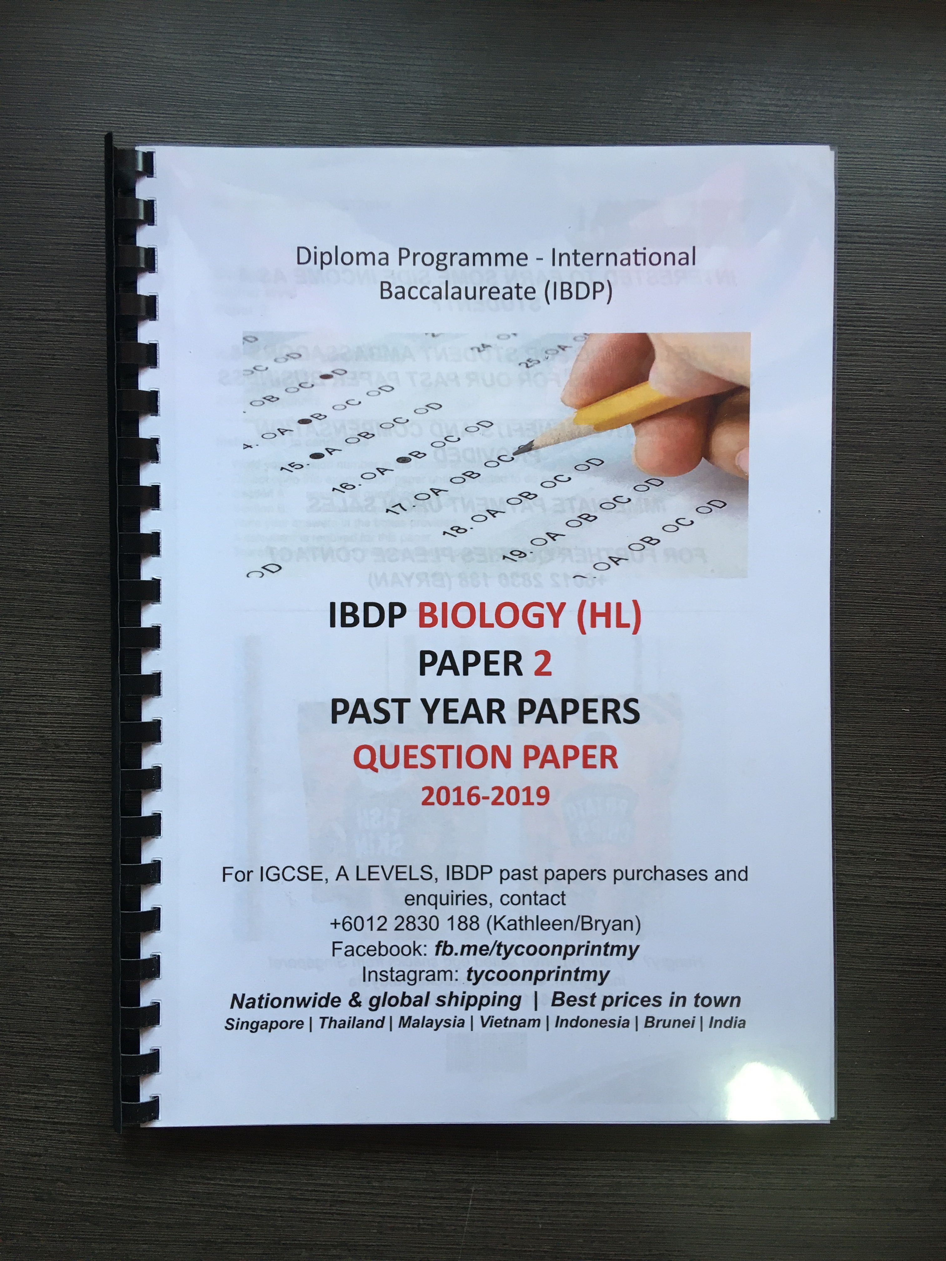 IBDP Biology HL Paper 2 Past Year Papers PYP Question Paper 2016 2019 ibdp-biology-hl-paper-2-past-year-papers-pyp-question-paper-2016-2019