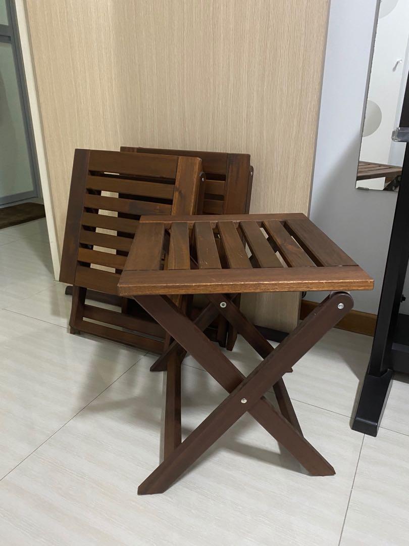 Ikea Foldable Wooden Chair 3pcs Furniture Tables Chairs On Carousell Great savings free delivery / collection on many items. carousell