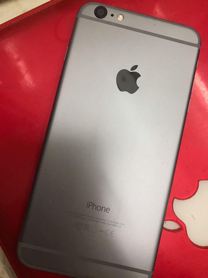 iPhone 6 Plus 100% BATT (Category: iPhone 6 Series) located in Paranaque City. Submitted by dpasg (Listing ID 1016096946, Image 2). Description: iPhone 6 PLUS 16 GB FU (Factory Unlocked) 100% BATTERY HEALTH scratches and small black part on top left part but doesn't affect the phone..