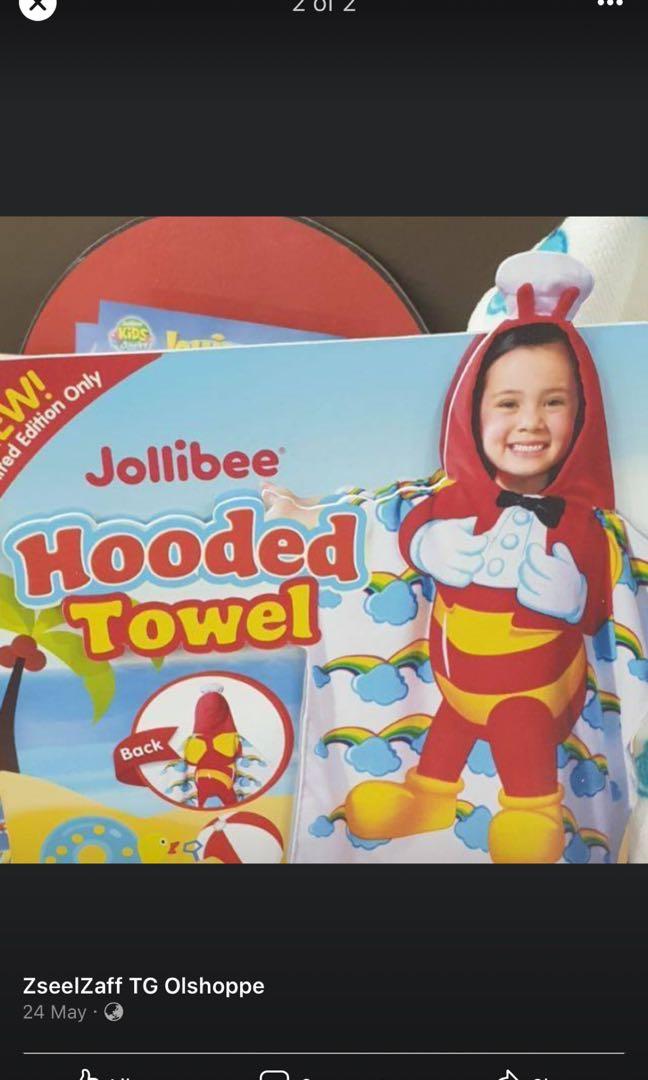 Jollibee hooded sales towel 2019