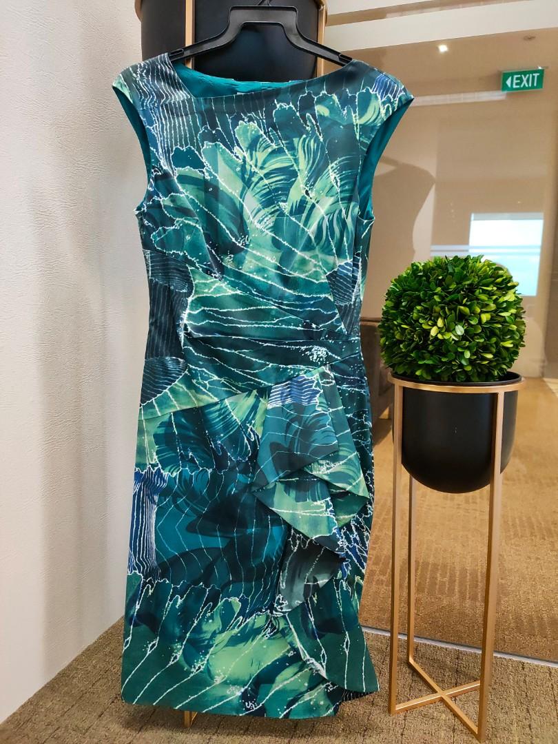 karen millen peacock dress