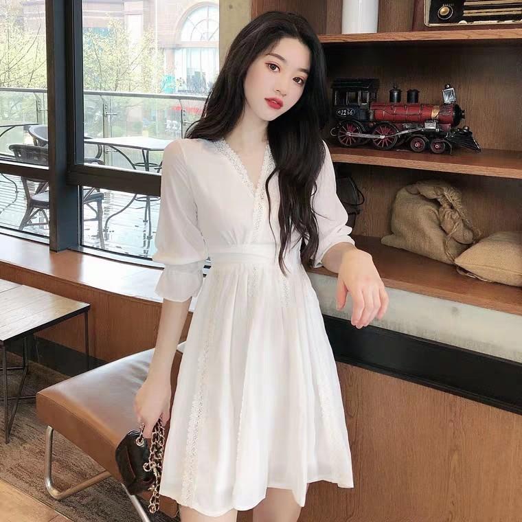 Pretty Comy Women Casual Autumn Dress Lady Korean Style Vintage Floral  Printed Chiffon Shirt Dress Long Sleeve Bow Midi Summer Dress Vestido Pink  XL - Walmart.com