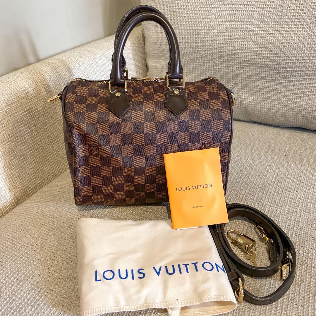 Louis Vuitton LV Vintage Damier Speedy 25 Top Handle Crossbody Bag, Luxury,  Bags & Wallets on Carousell