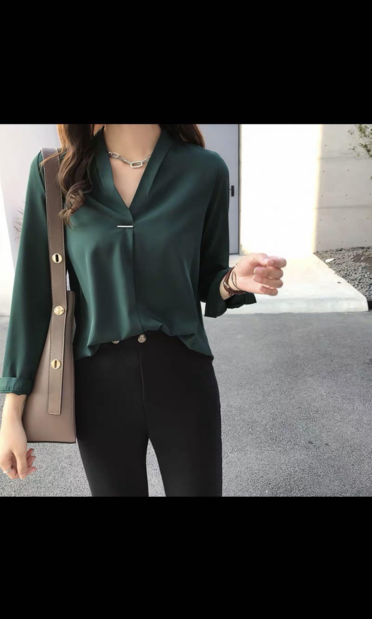 green formal tops